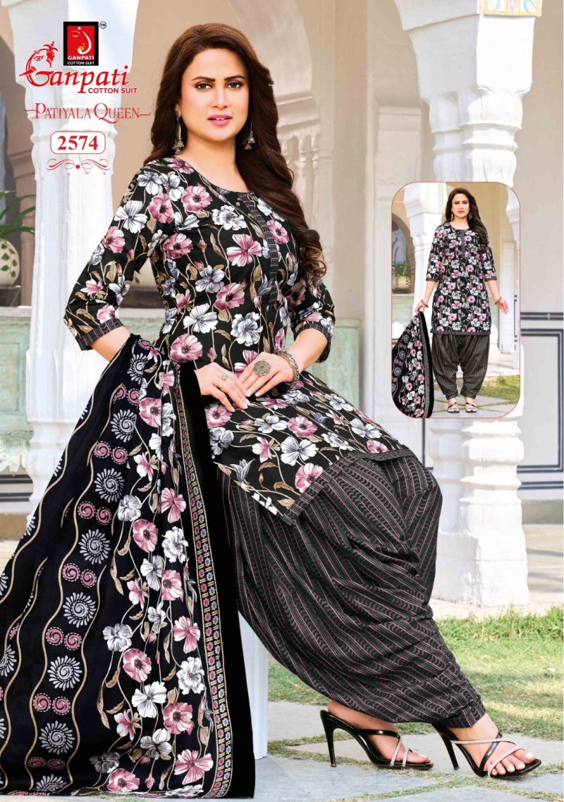 Patiyala Queen Vol 14 By Ganpati Cotton Printed Dress Material
